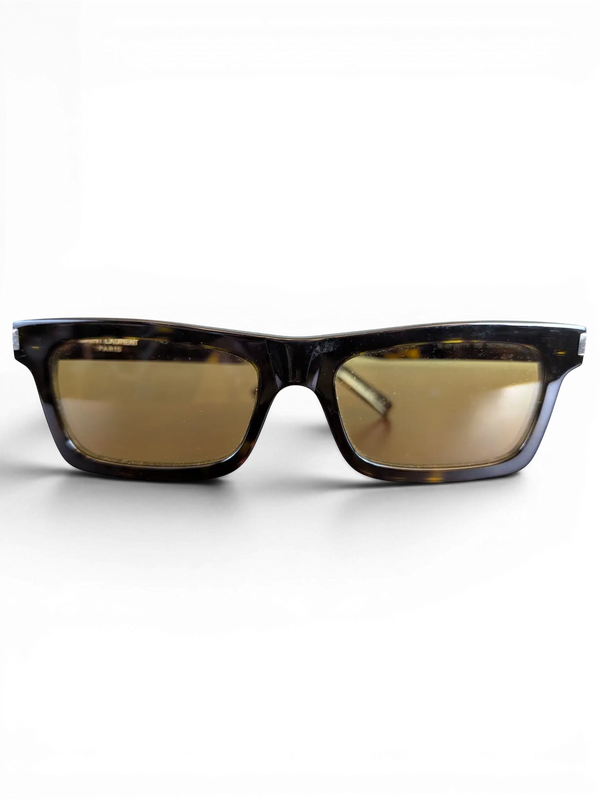 JAKE & IPI Saint Laurent SL461 Betty sunglasses with a rectangular tortoiseshell frame and tinted lenses