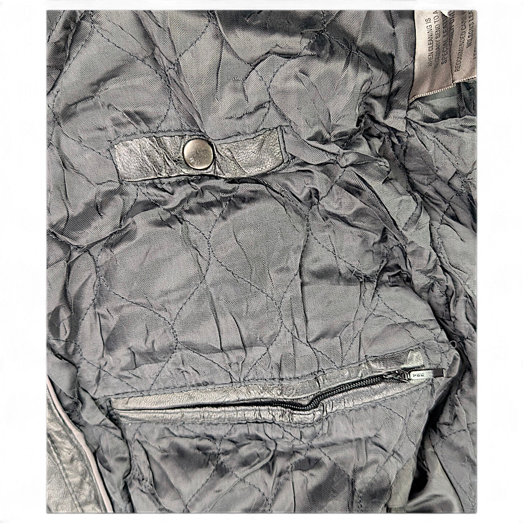 Wilsons Leather Black Genuine Leather Car Coat – M – quilted lining.