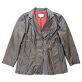 Worthington Black Genuine Leather Blazer with Red Lining – XL – front view.
