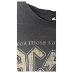 AC/DC For Those About to Rock Distressed Charcoal T-Shirt – condition detail