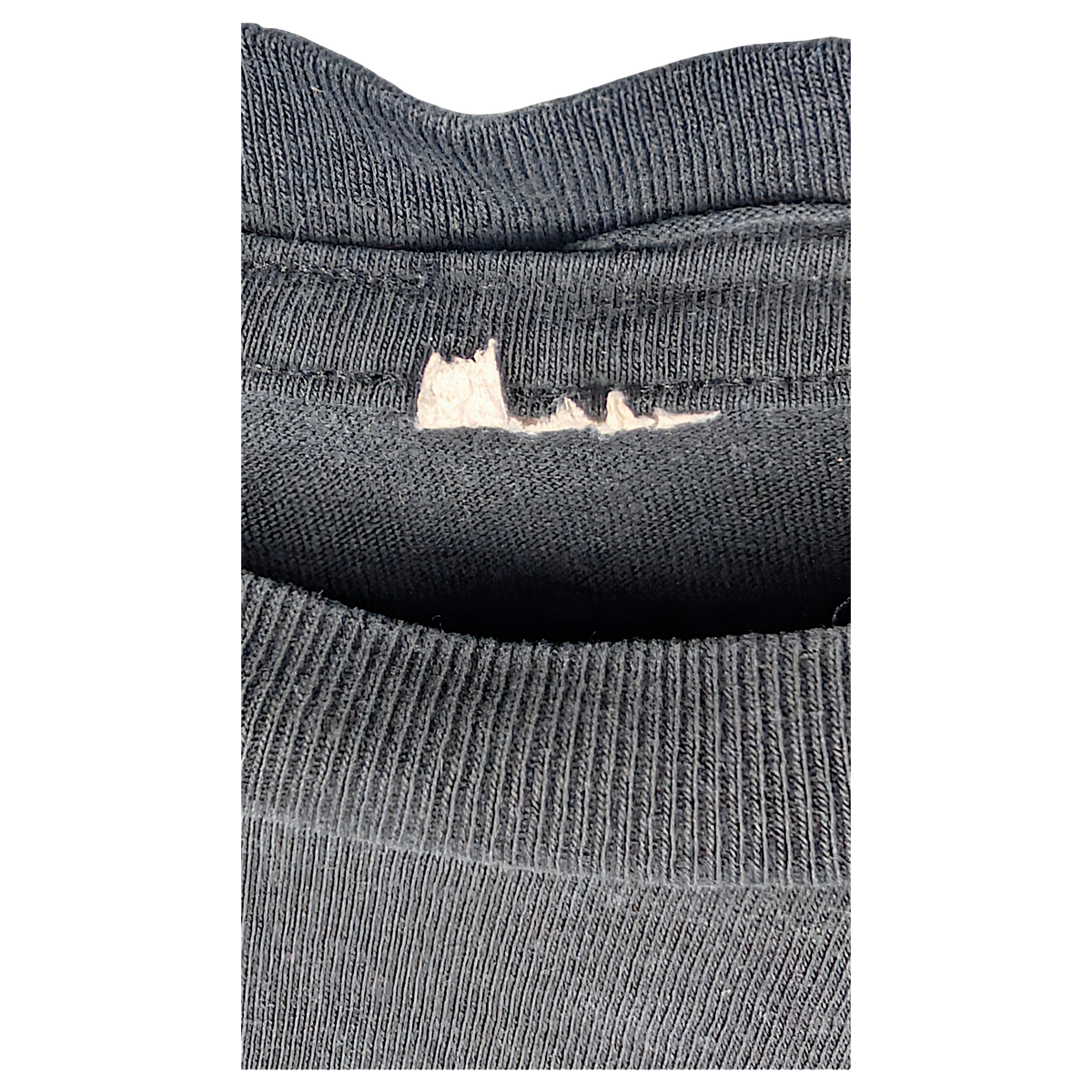 AC/DC For Those About to Rock Distressed Charcoal T-Shirt – brand, size or care label detail