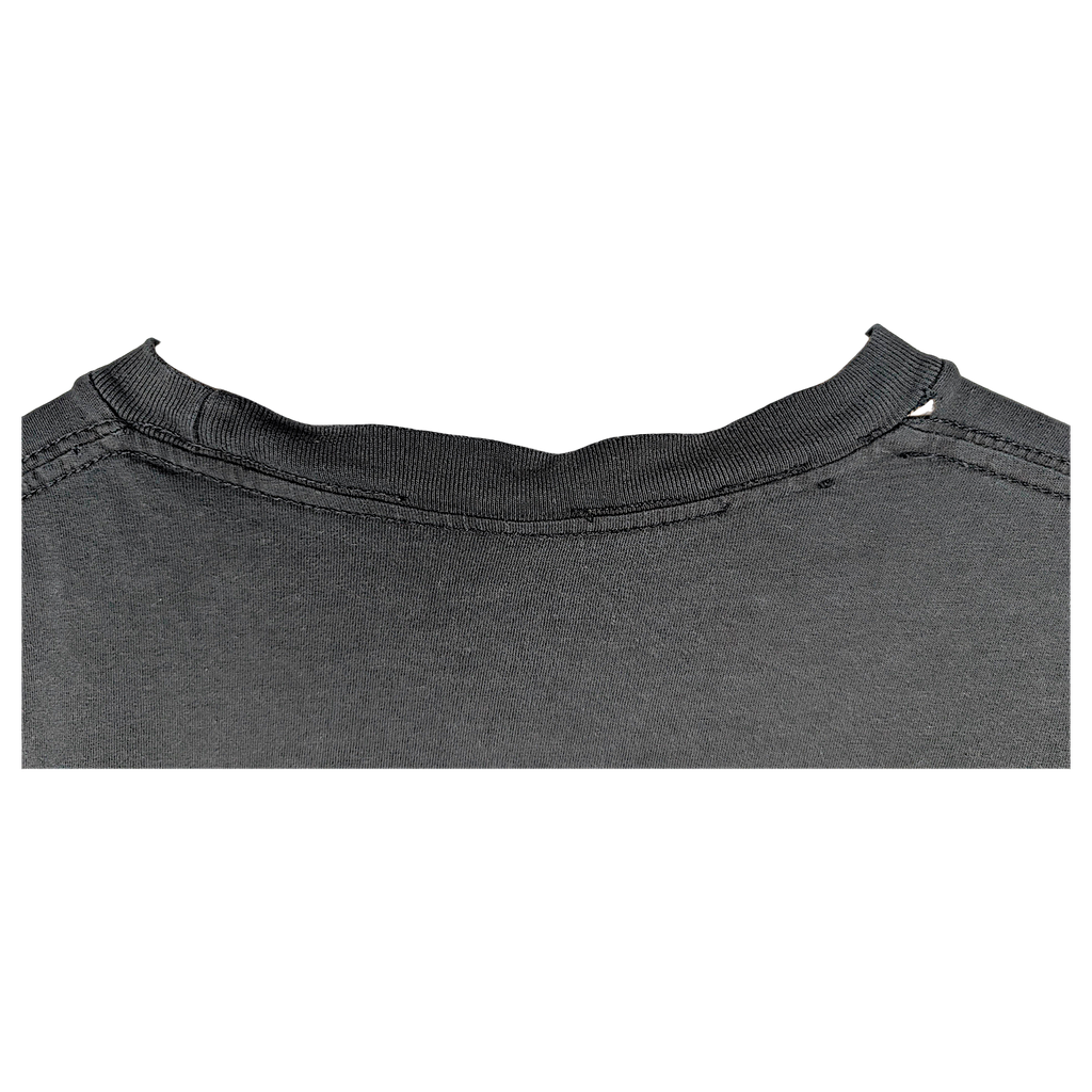AC/DC For Those About to Rock Distressed Charcoal T-Shirt – condition detail