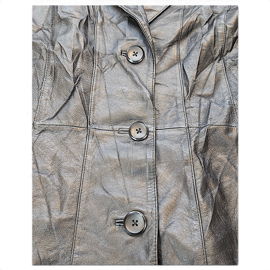 Worthington Black Genuine Leather Blazer with Red Lining – XL – detail view 3.