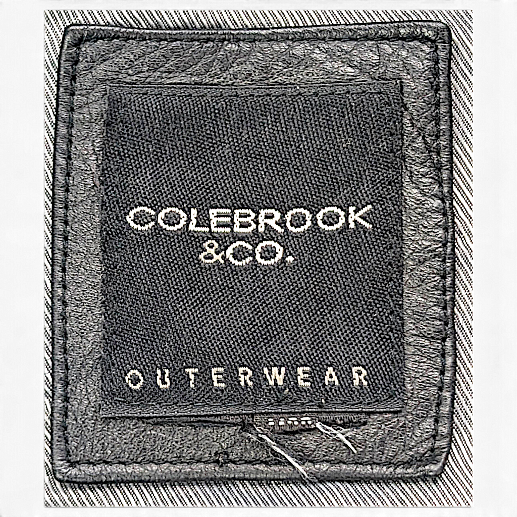 Colebrook & Co. Black Genuine Leather Double-Breasted Car Coat – Size Unmarked – detail view 6.