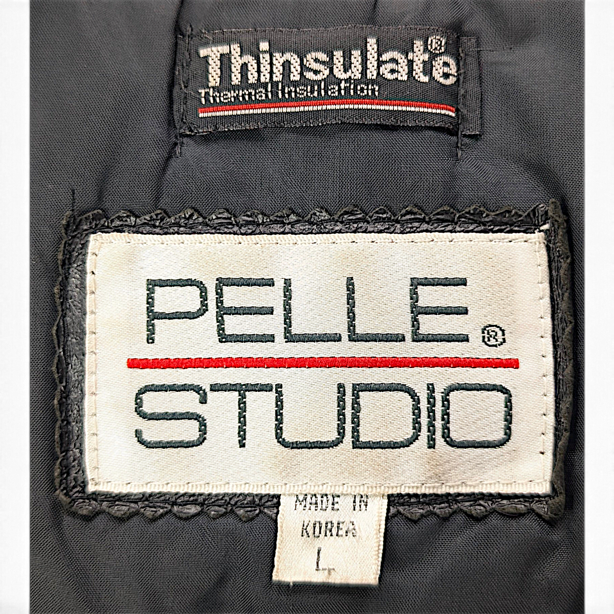 Pelle Studio Black Genuine Leather Thinsulate 3/4-Sleeve Coat – L – detail view 3.
