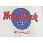 JAKE & IPI valkoinen Hard Rock Cafe Hollywood 1996 -t-paita, jossa on sininen ja punainen vintage-logopainatus.