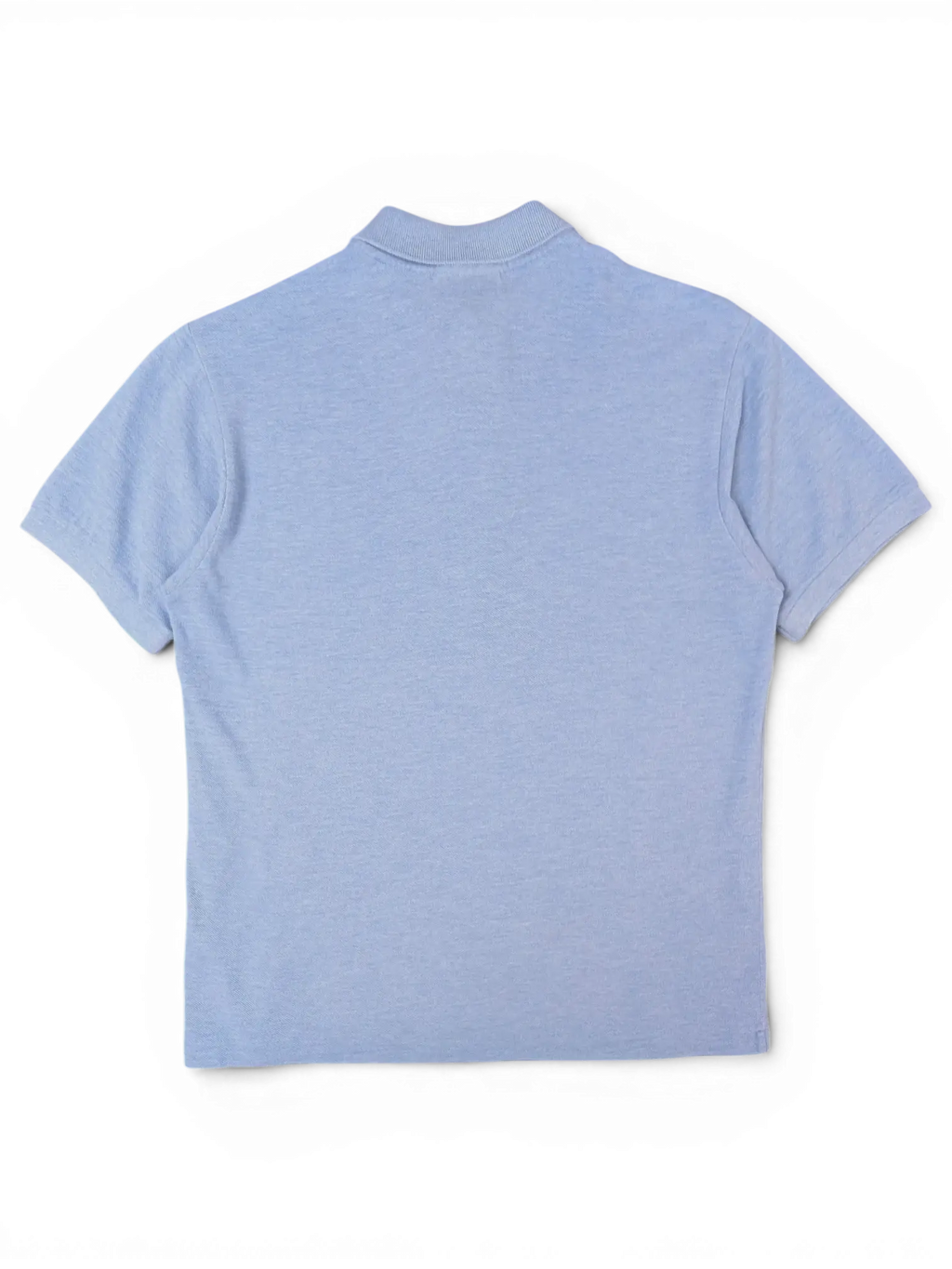 Back view of Lacoste Light Blue Polo Shirt showing the classic short sleeve fit