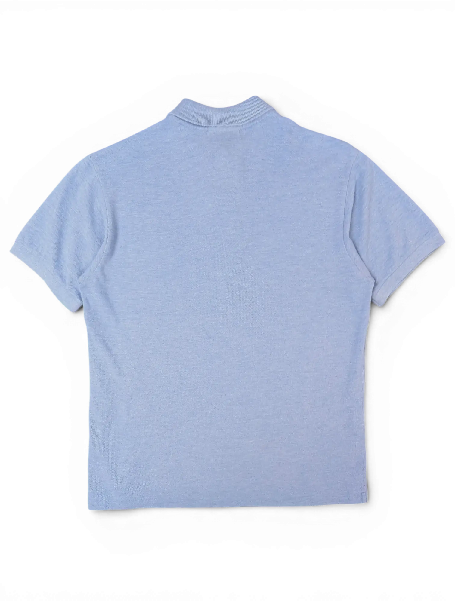 Back view of Lacoste Light Blue Polo Shirt showing the classic short sleeve fit