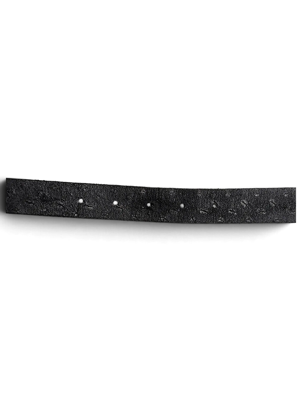 JAKE & IPI black leather belt featuring a textured braided look design against a dark background