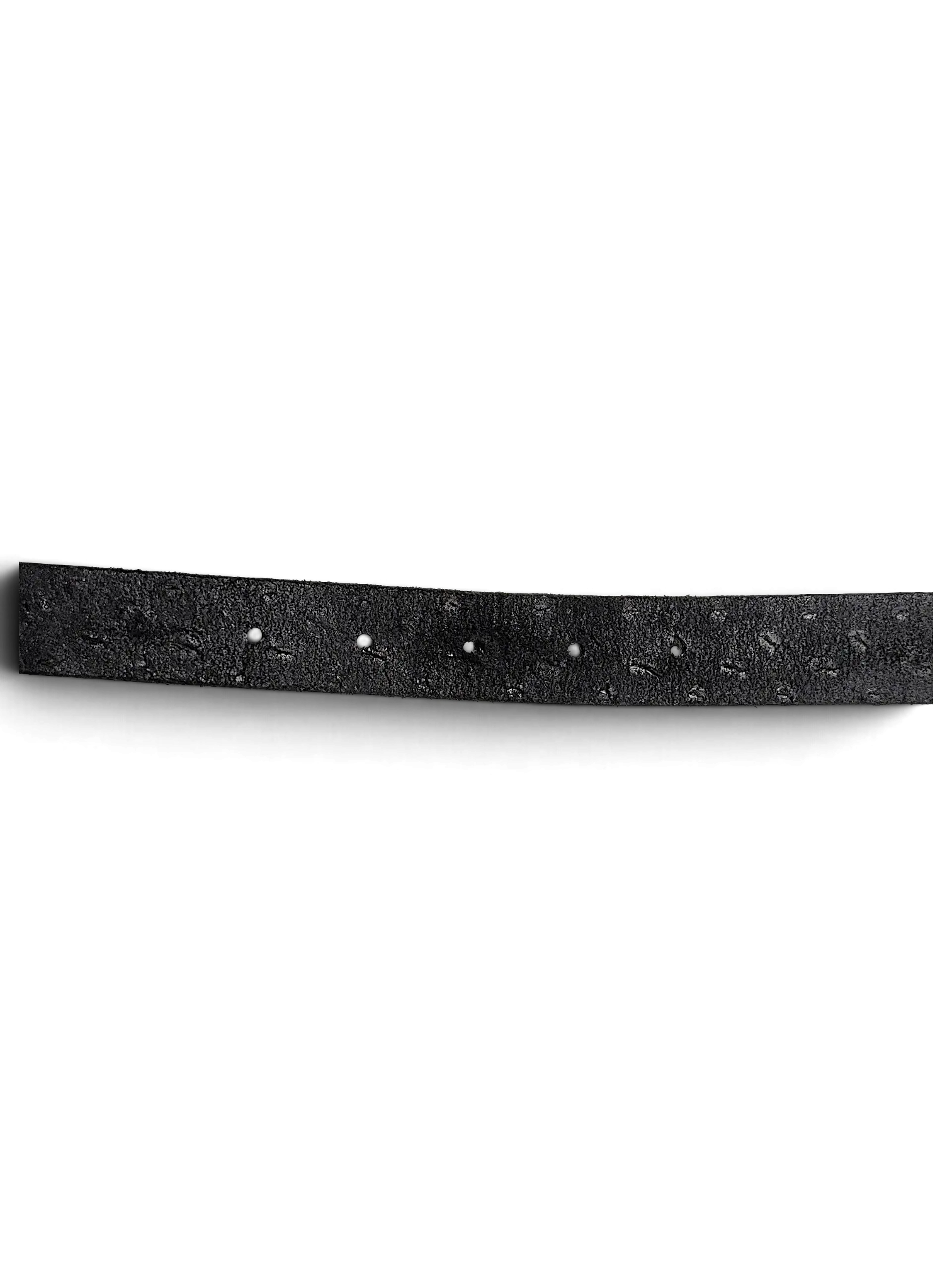 JAKE & IPI black leather belt featuring a textured braided look design against a dark background