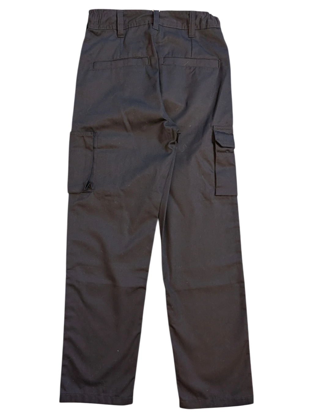 JAKE & IPI black cotton cargo pants with multiple pockets and a relaxed fit.