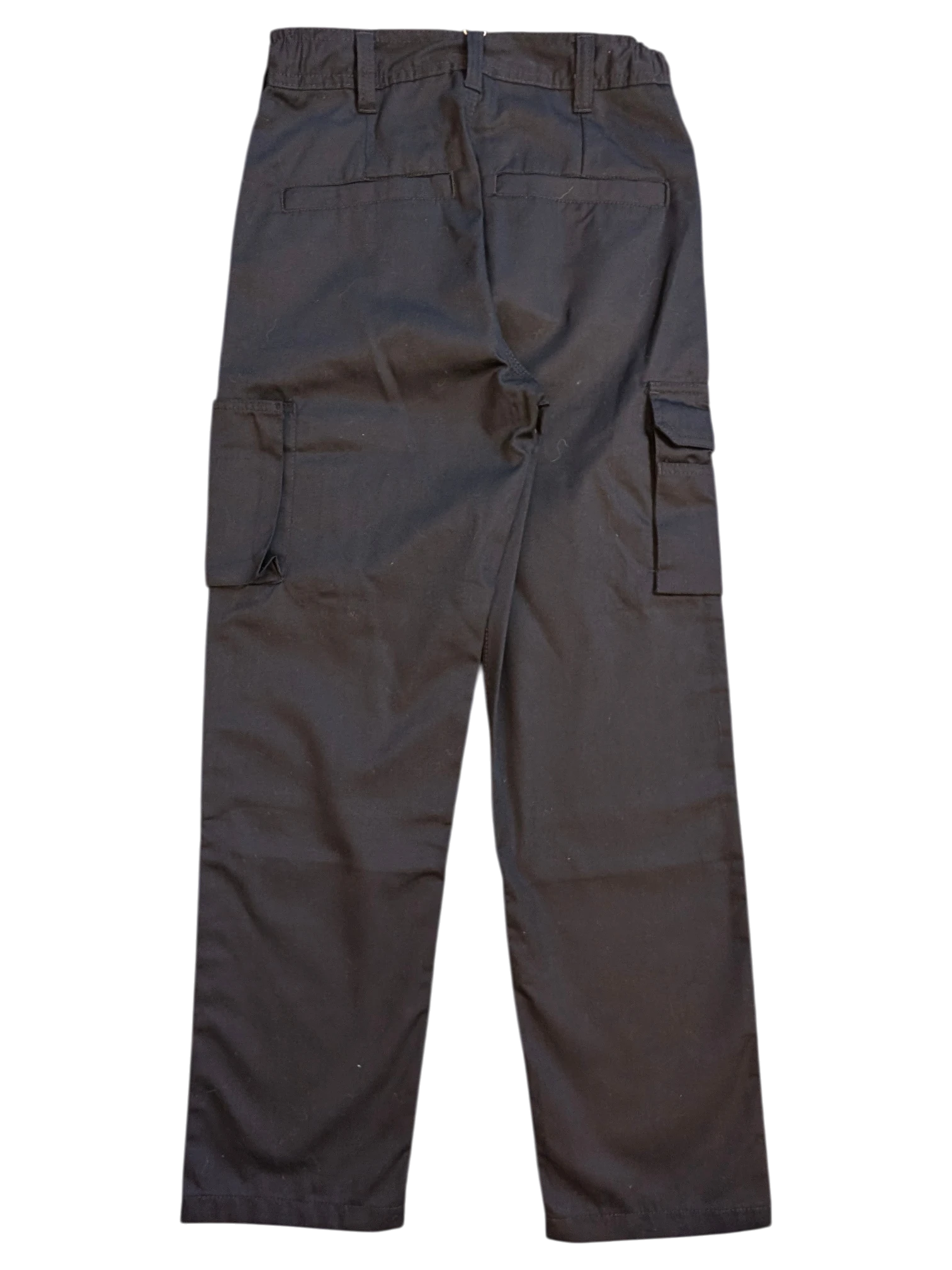 JAKE & IPI black cotton cargo pants with multiple pockets and a relaxed fit.