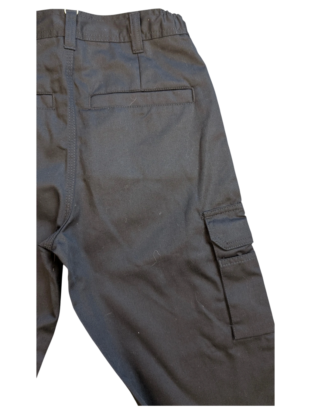 JAKE & IPI black cargo pants with multiple pockets and belt loops.