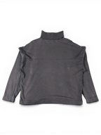 JAKE & IPI black oversized cotton turtleneck sweatshirt with drop shoulders and back seam detail