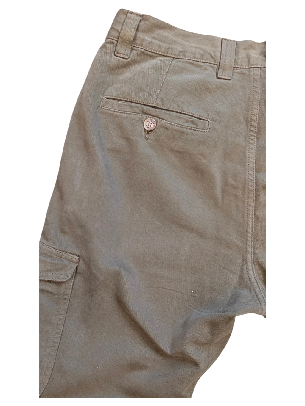 JAKE & IPI brown cotton cargo pants with buttoned back pocket and side cargo pocket. IT 46.