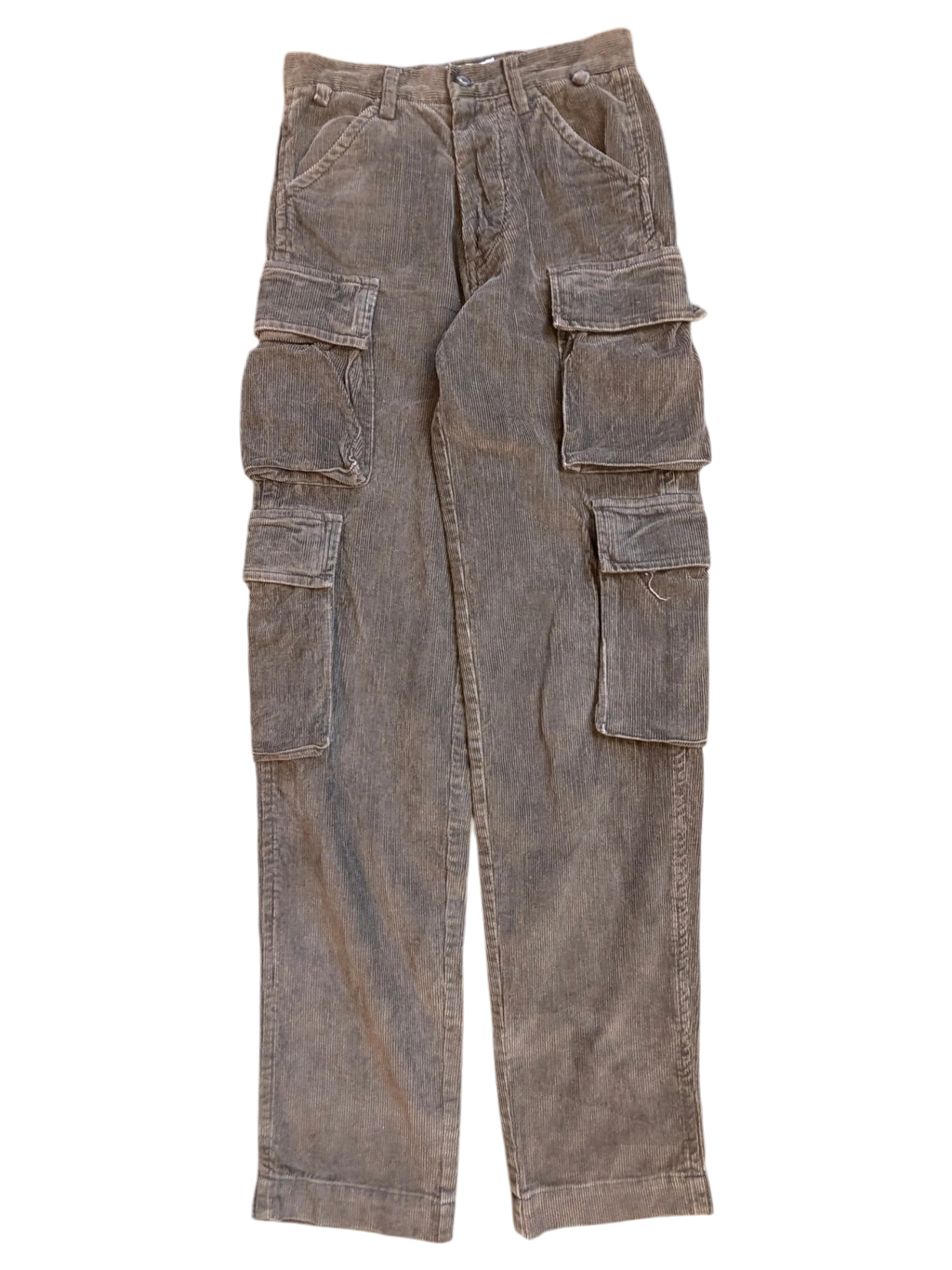 JAKE & IPI brown corduroy cargo pants with multiple pockets and a relaxed fit.