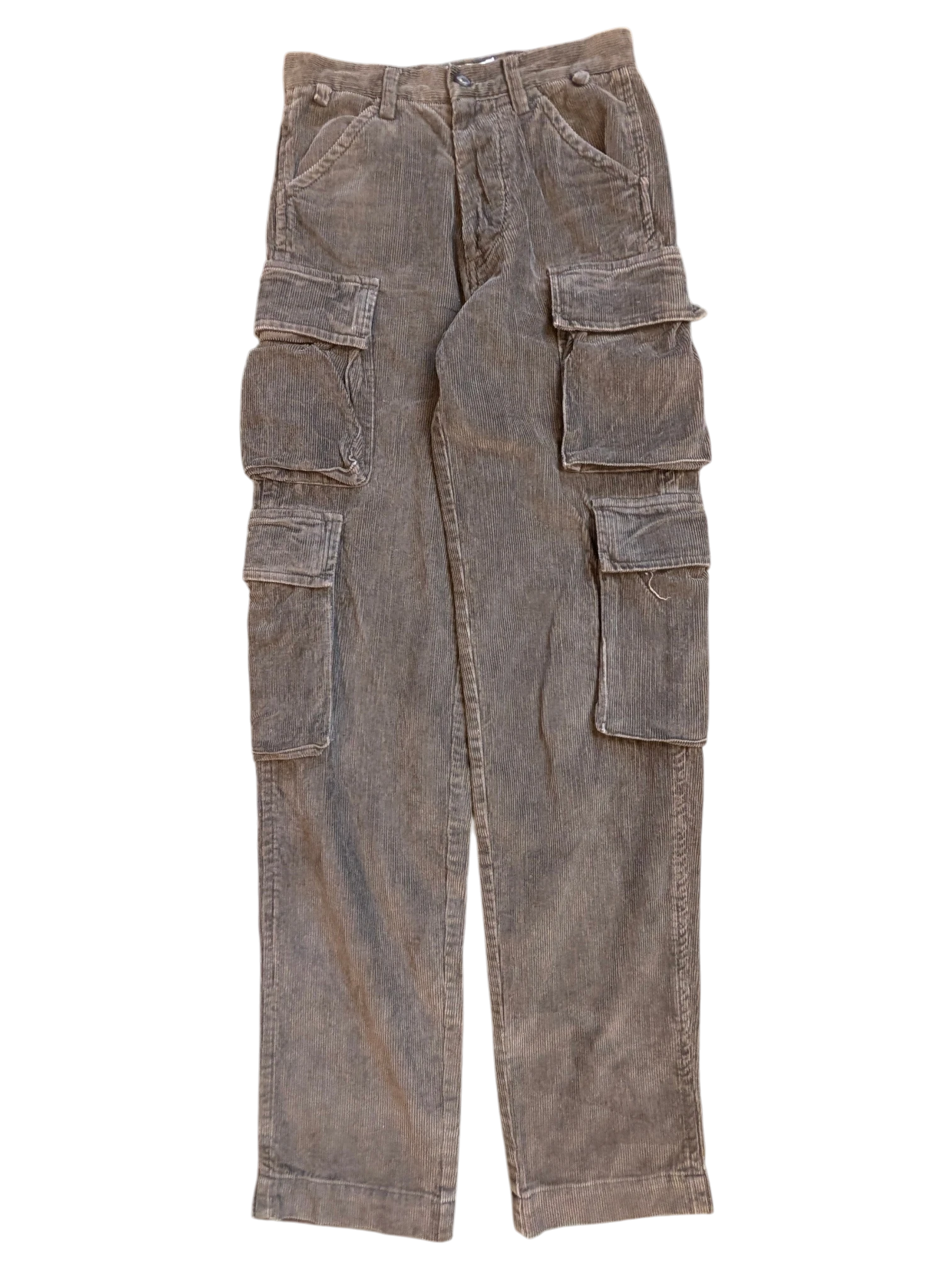 JAKE & IPI brown corduroy cargo pants with multiple pockets and a relaxed fit.