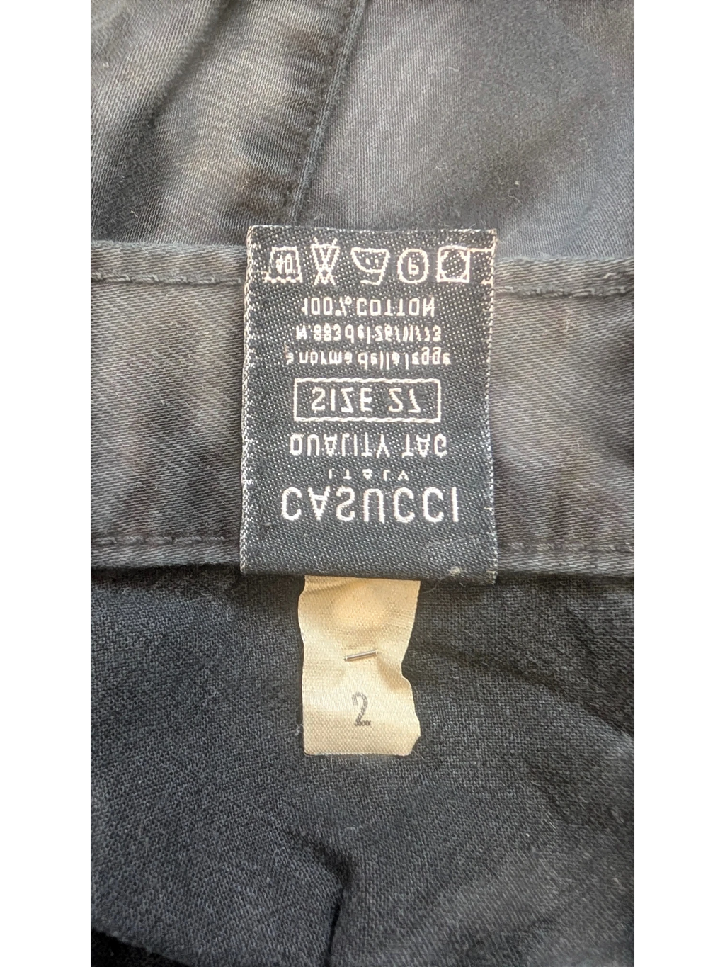 JAKE & IPI CASUCCI black 100% cotton cargo pants, size 27.