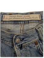 JAKE & IPI Diesel Basic Jeans in light wash denim with button fly and branded tag.