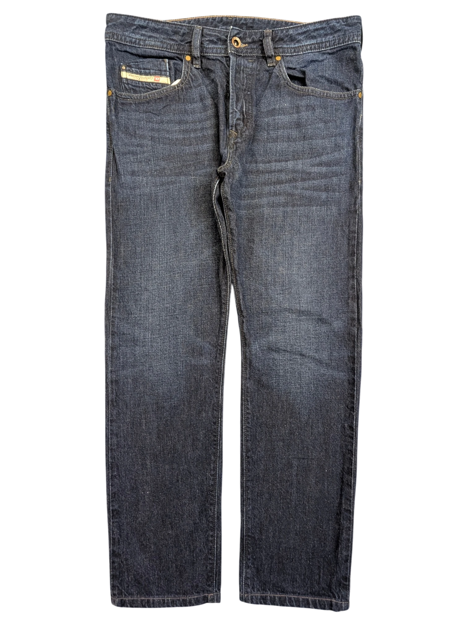 JAKE & IPI dark wash denim jeans, Buster fit, W32 L30, with classic five-pocket styling and a small Diesel logo tab.