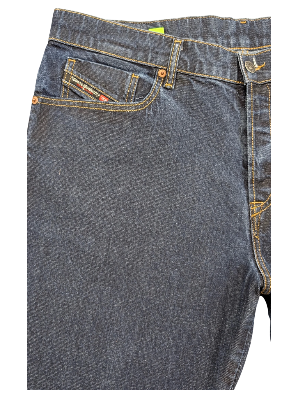 JAKE & IPI Diesel D-Fining dark wash denim jeans with orange stitching and red logo tab. Size W38 L32.