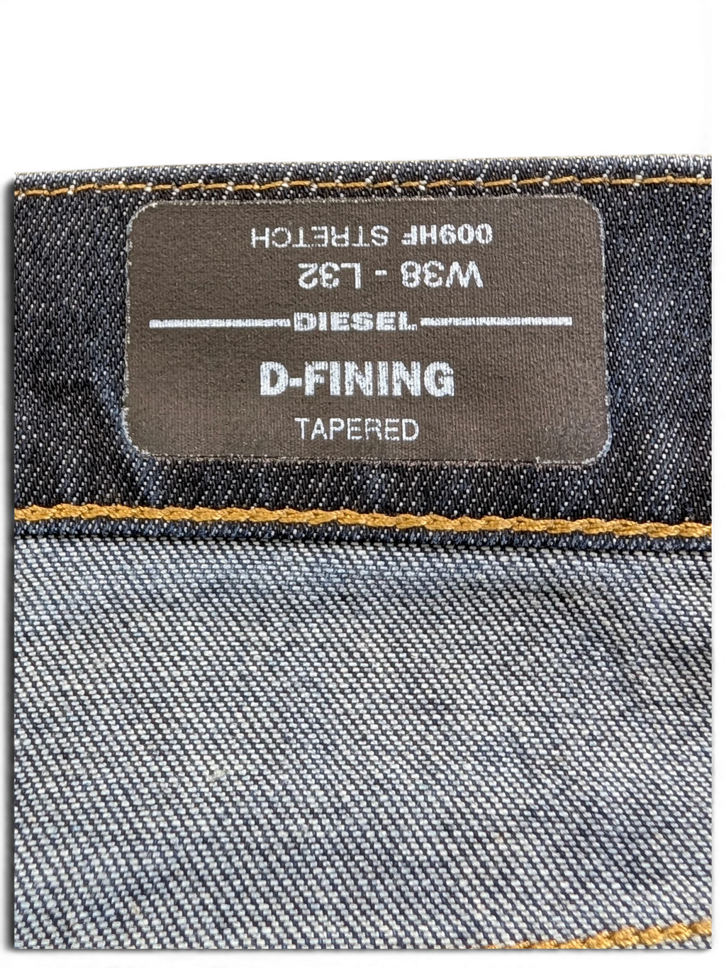 JAKE & IPI Diesel D-Fining tapered jeans in dark wash denim with stretch. Size W38 L32.