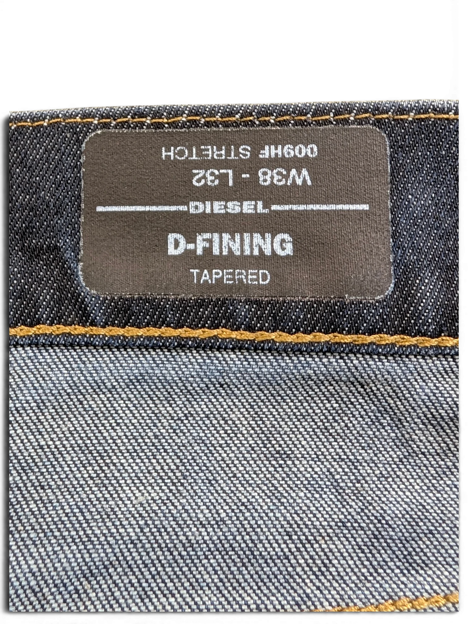 JAKE & IPI Diesel D-Fining tapered jeans in dark wash denim with stretch. Size W38 L32.
