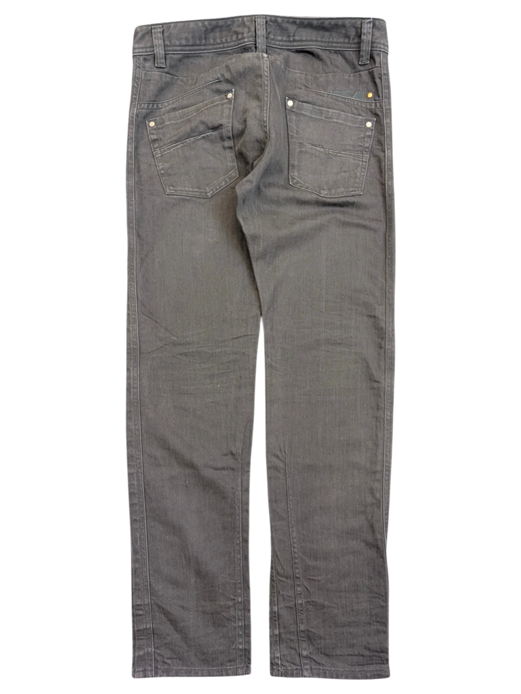 JAKE & IPI Diesel Darron dark grey denim jeans with multiple pockets and silver button details. W32 L32.