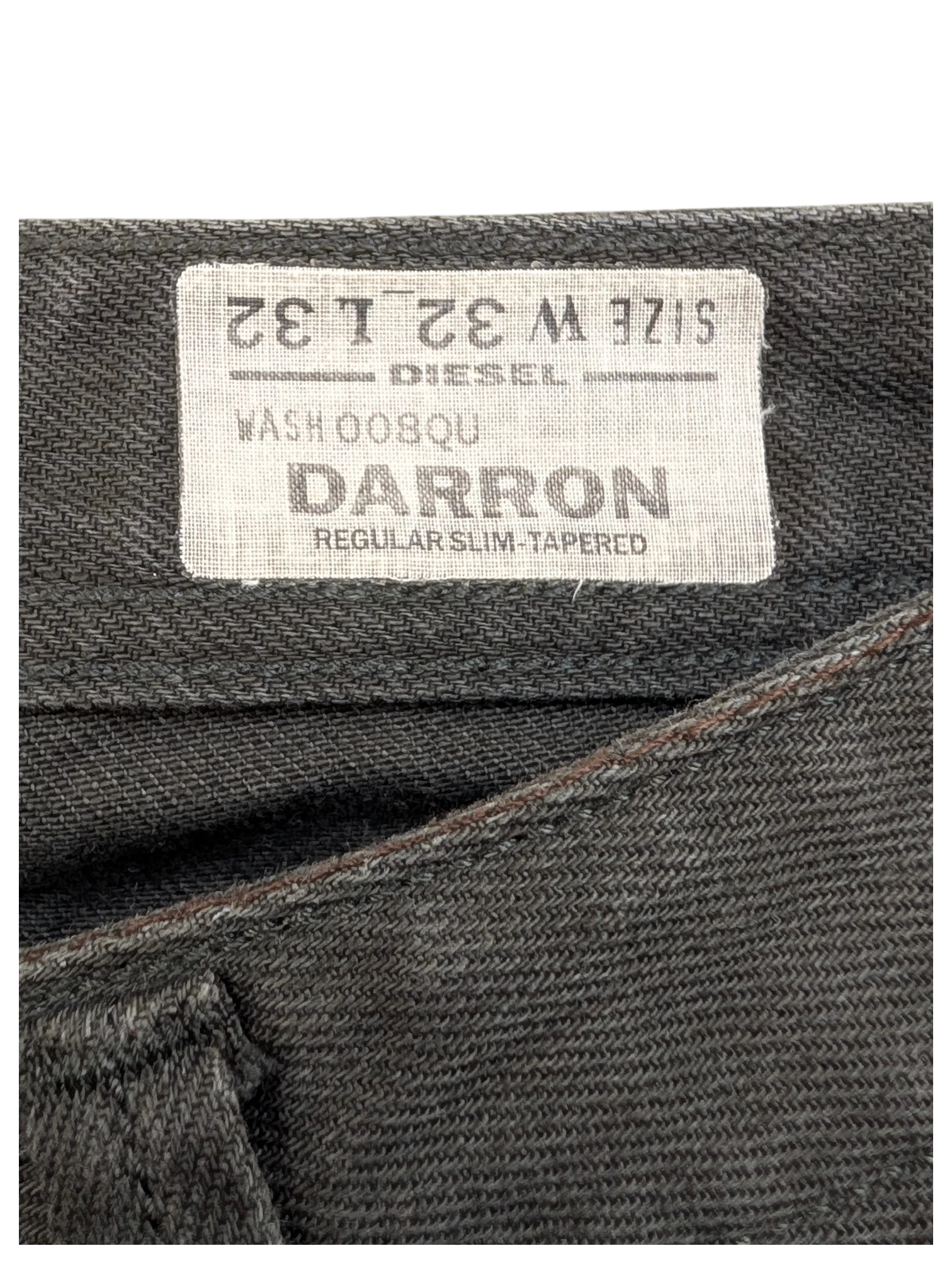 JAKE & IPI Diesel Darron regular slim-tapered jeans in dark wash, size W32 L32.