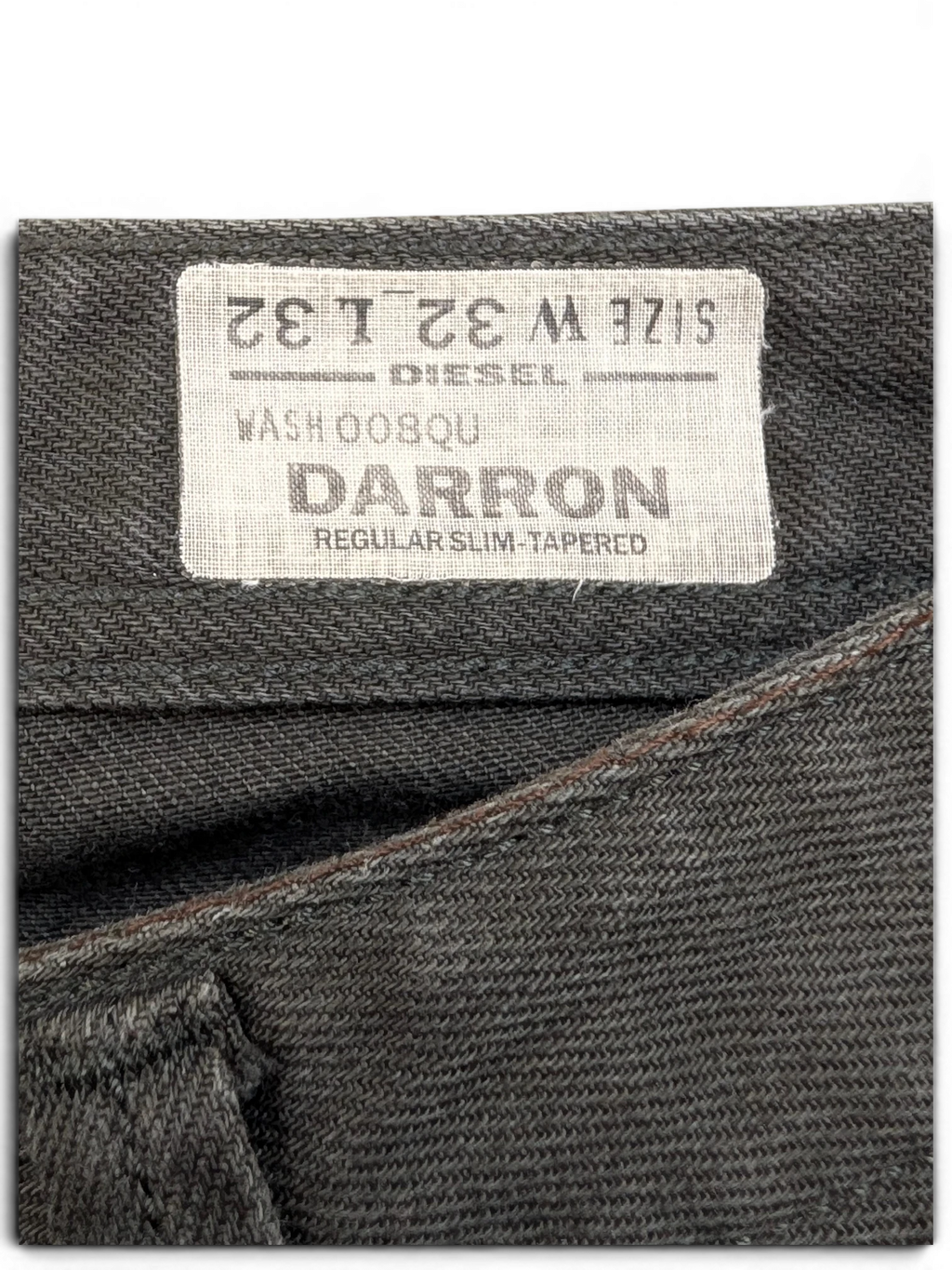 JAKE & IPI Diesel Darron regular slim-tapered jeans in dark wash, size W32 L32.