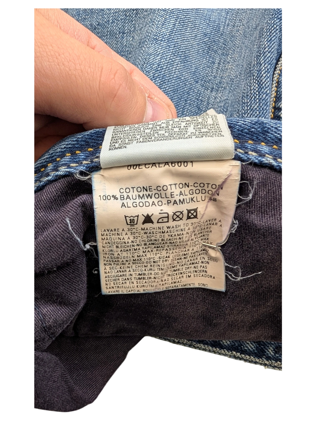 JAKE & IPI Diesel Dughan W29 L32 blue cotton denim jeans with care label detail
