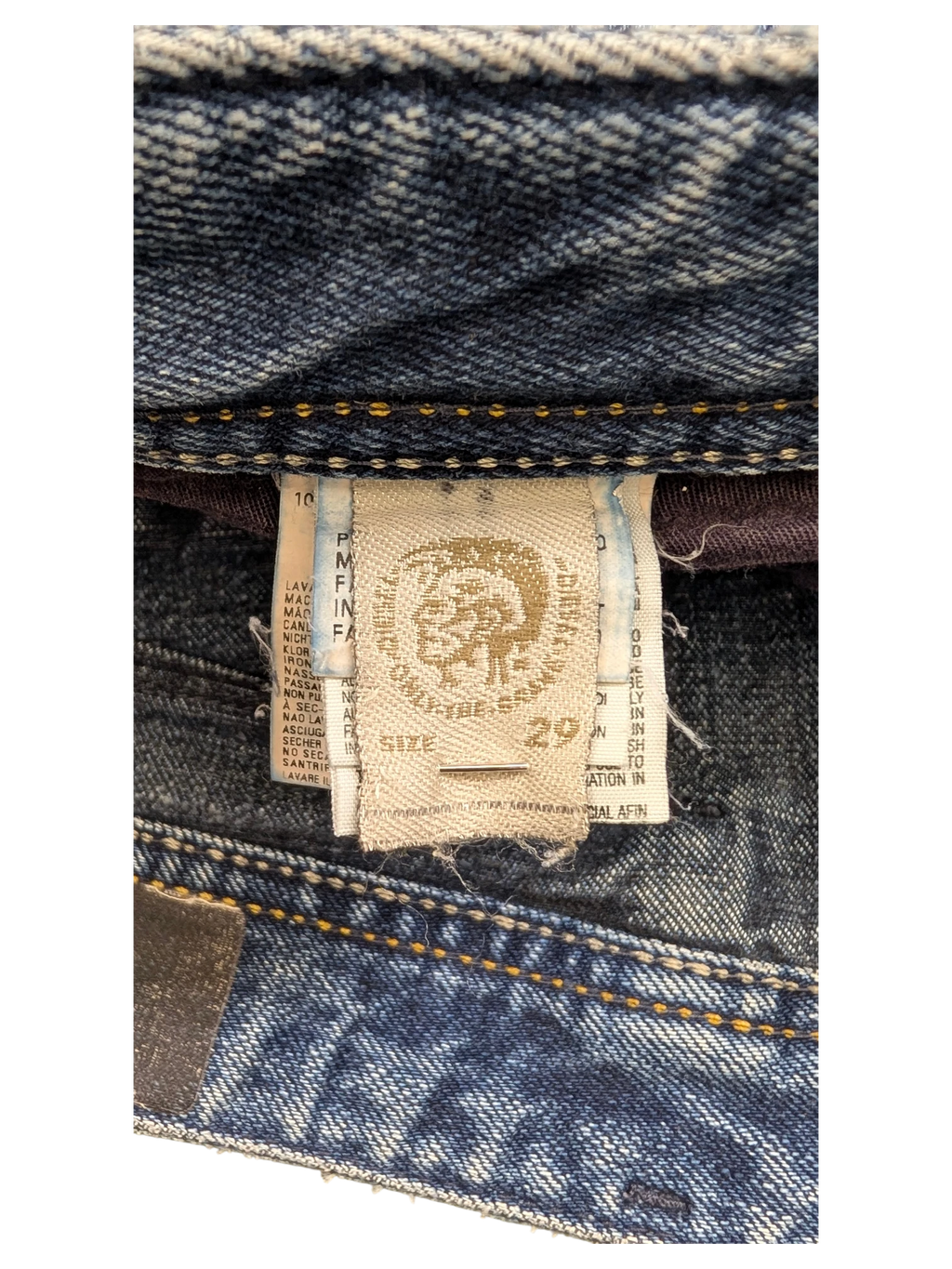 JAKE & IPI Diesel Dughan jeans in blue denim, size 29 waist, 32 length.