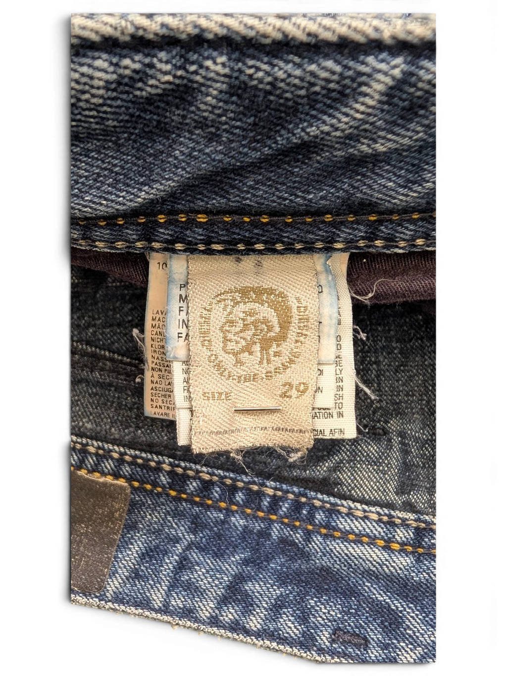 JAKE & IPI Diesel Dughan jeans in blue denim, size 29 waist, 32 length.