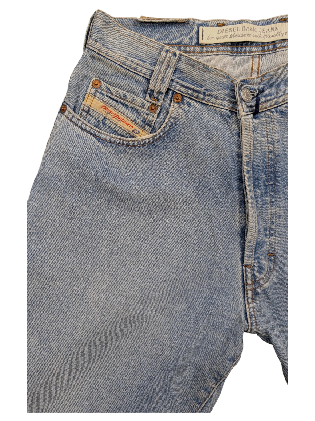 JAKE & IPI Diesel Modern Basic light wash denim jeans W28 L31 with signature pocket tab.