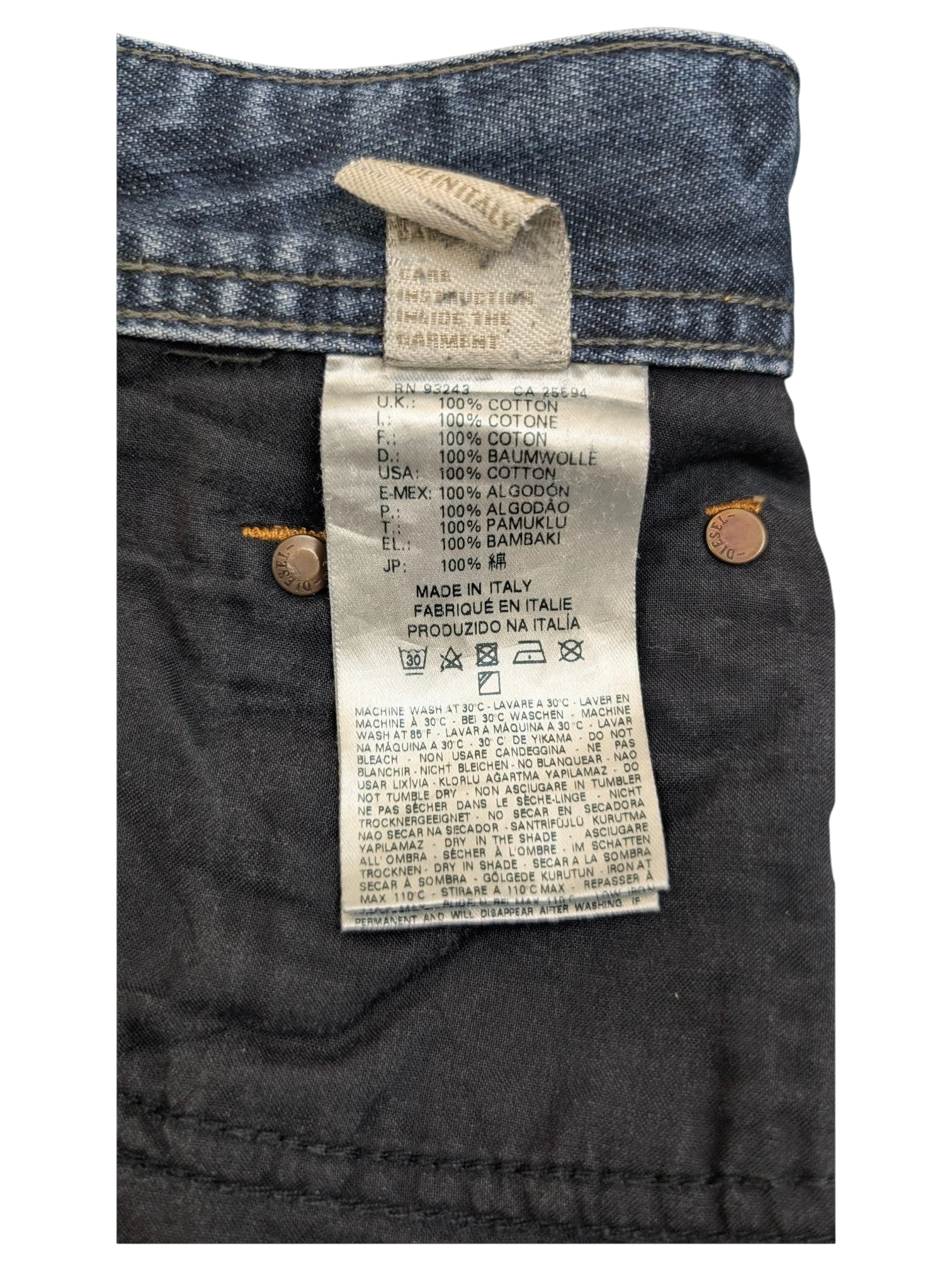 JAKE & IPI Diesel Larkee blue denim jeans, 100% cotton, W34 L30
