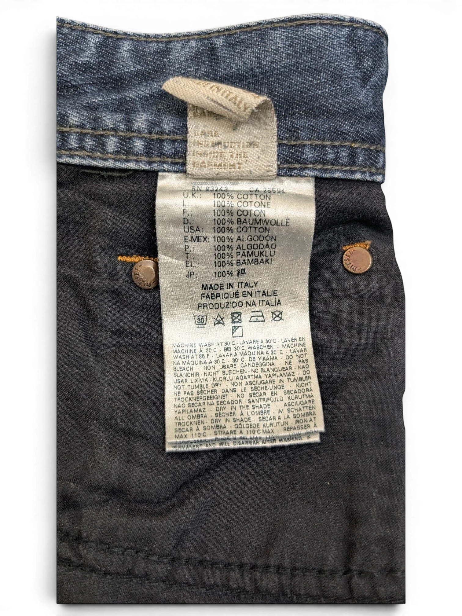 JAKE & IPI Diesel Larkee blue denim jeans, 100% cotton, W34 L30