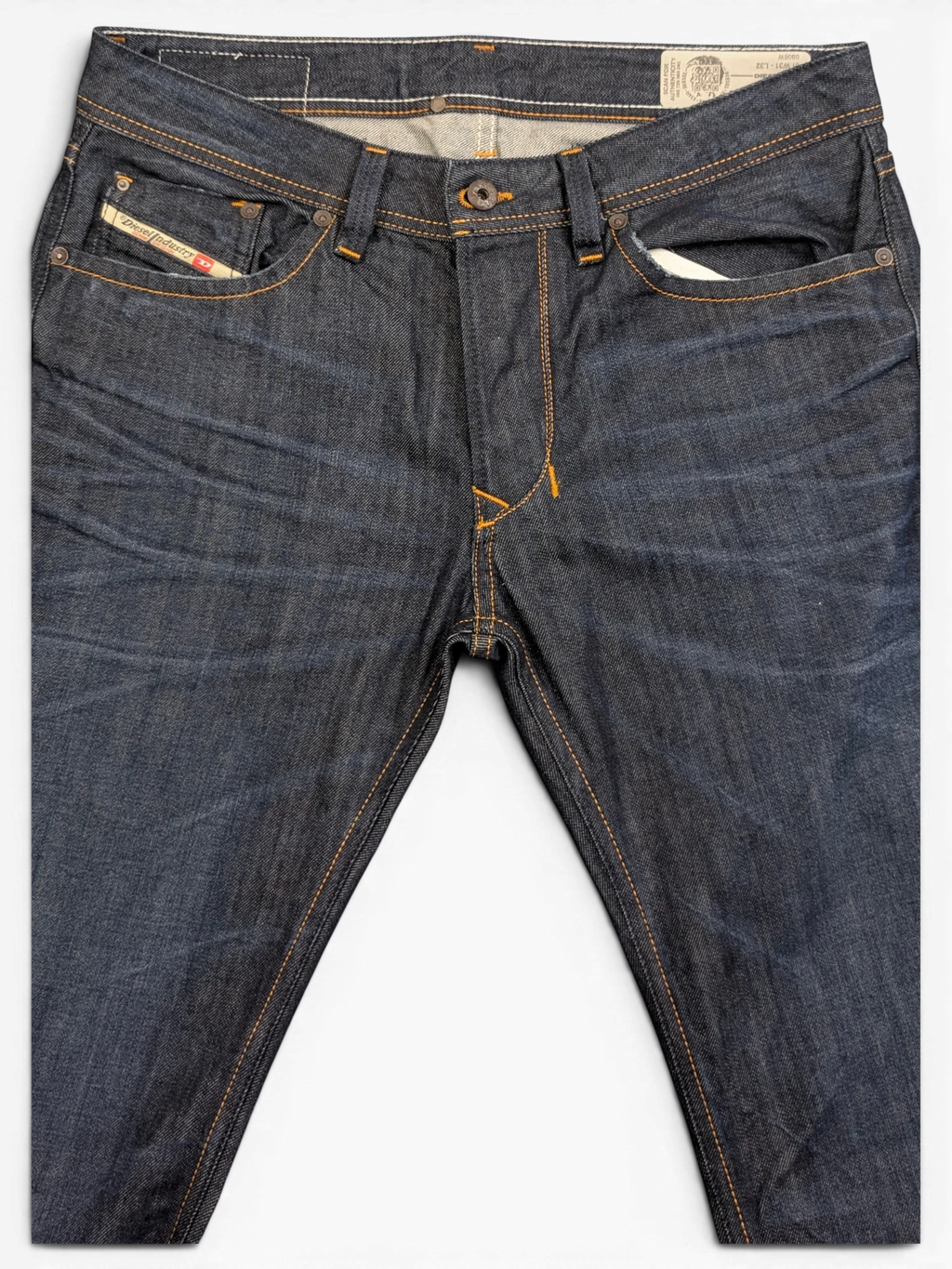JAKE & IPI Diesel Larkee dark wash denim jeans with orange stitching, W31 L32