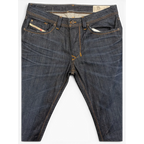 JAKE & IPI Diesel Larkee tummapesuiset farkut oransseilla tikkauksilla, W31 L32