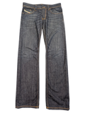 JAKE & IPI Diesel Larkee dark wash denim jeans, size W33 L32, with orange stitching and signature coin pocket.