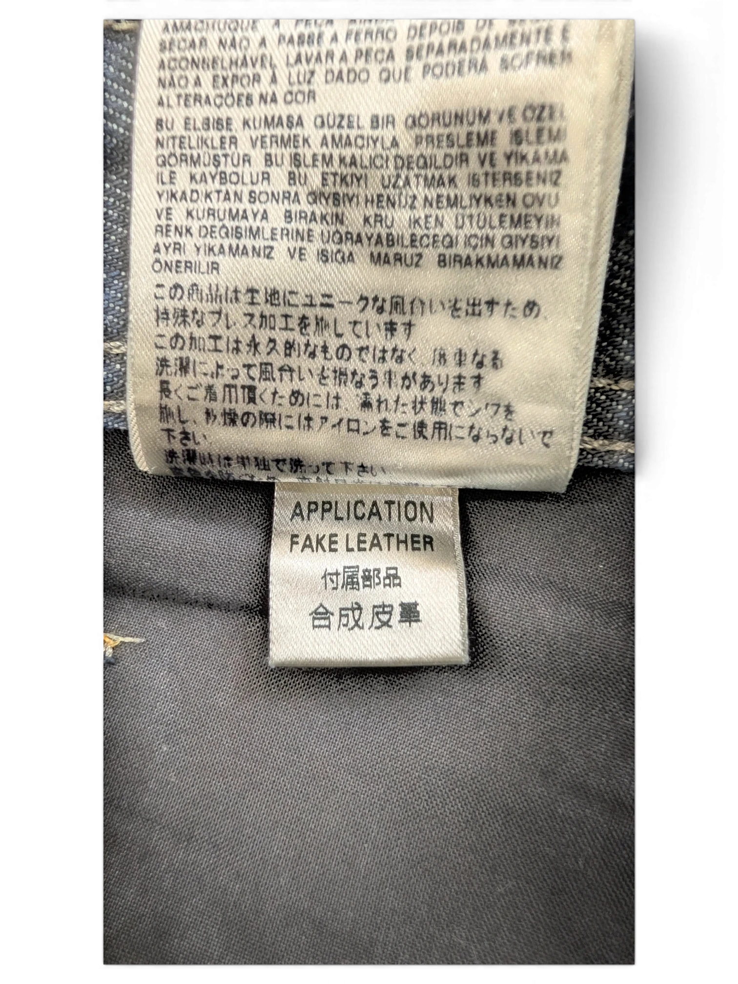JAKE & IPI Diesel Larkee jeans with fake leather application detail. Size W36 L34.