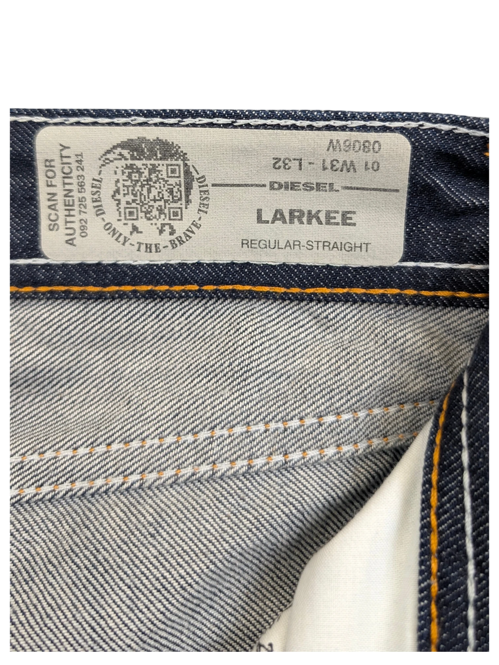 JAKE & IPI Diesel Larkee regular-straight jeans in blue denim, size W31 L32.