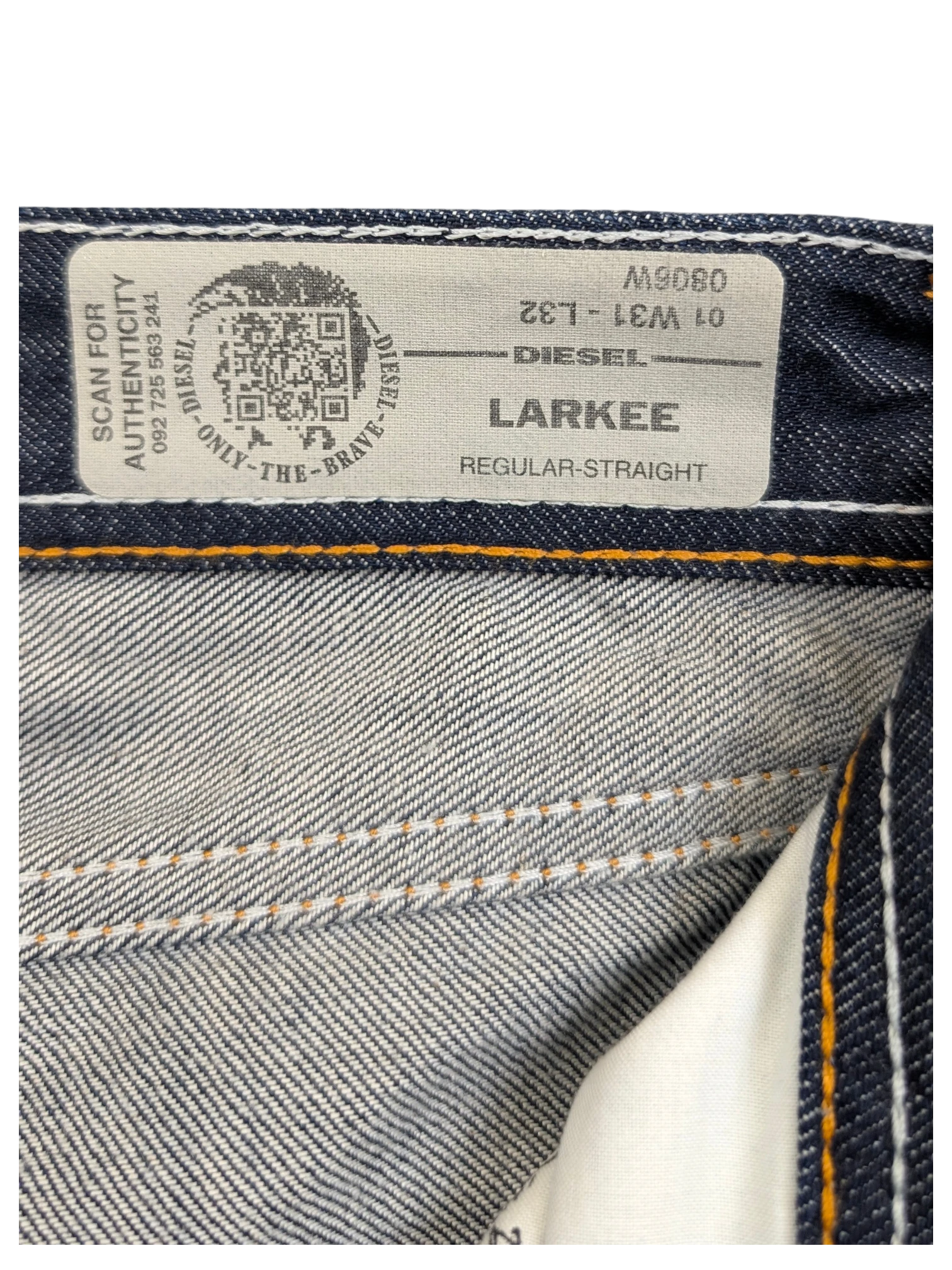 JAKE & IPI Diesel Larkee regular-straight jeans in blue denim, size W31 L32.
