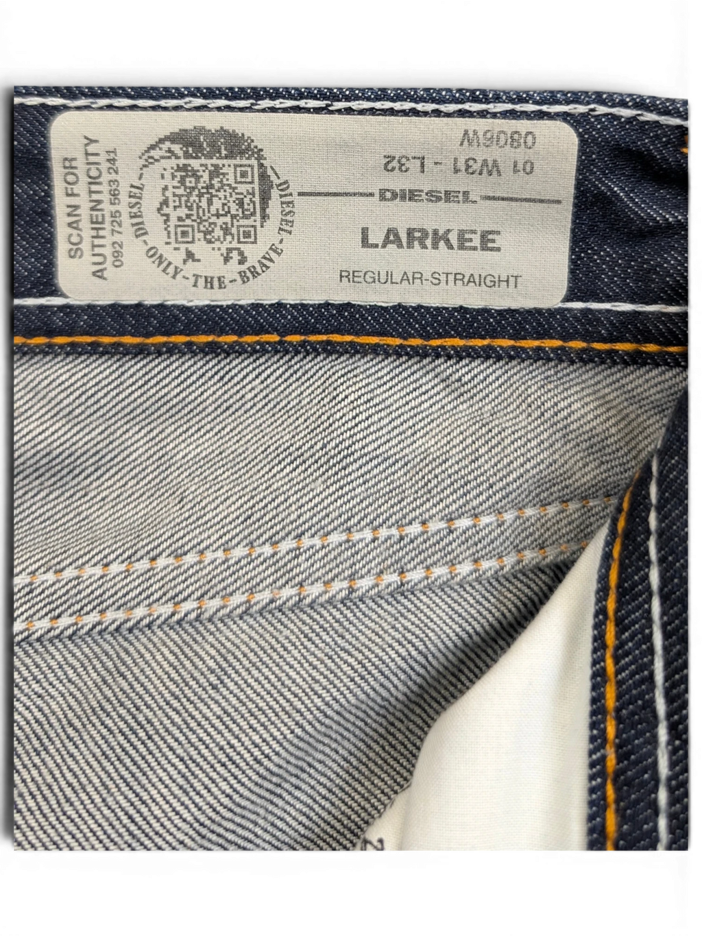 JAKE & IPI Diesel Larkee regular-straight jeans in blue denim, size W31 L32.