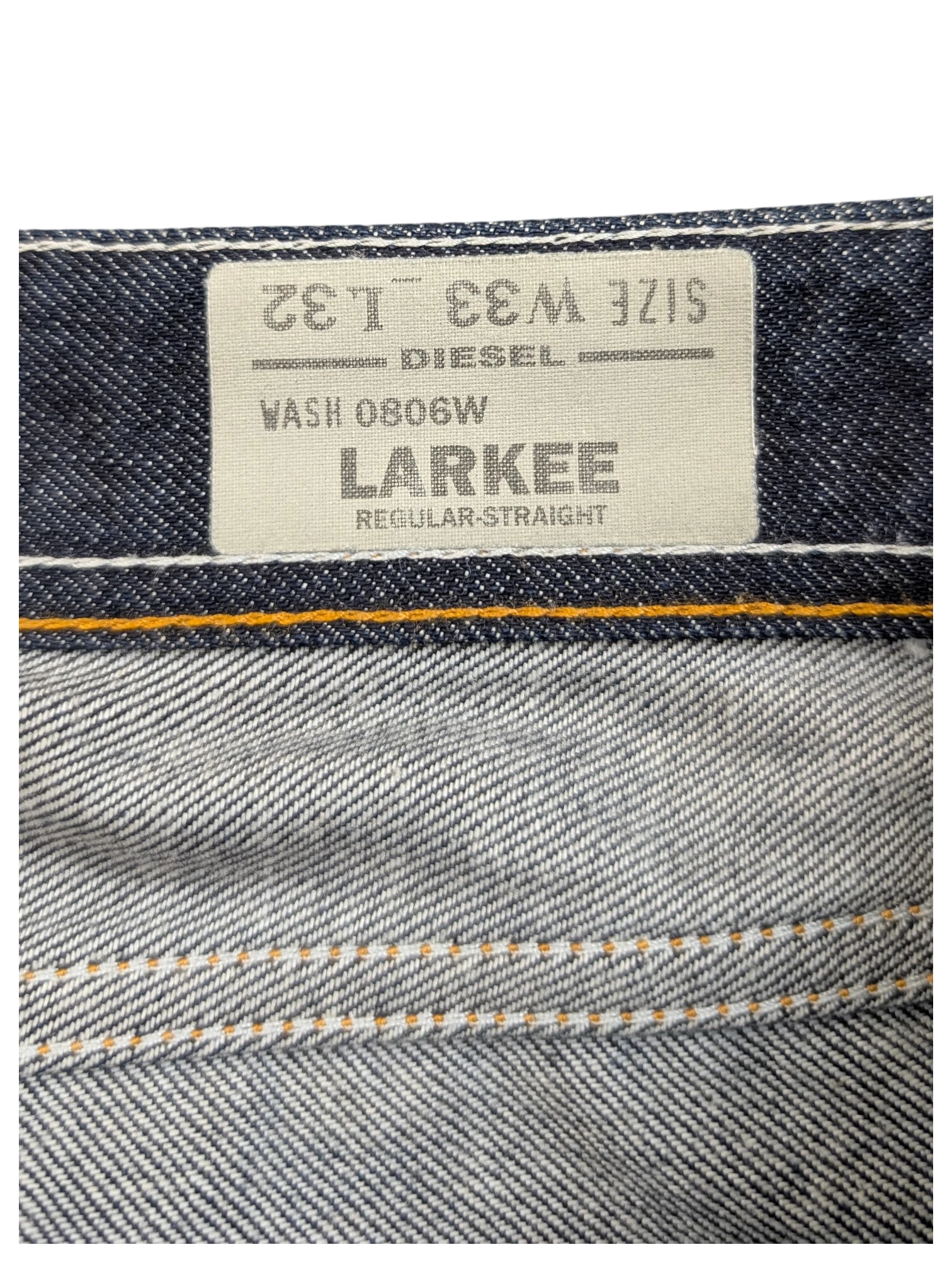 JAKE & IPI Diesel Larkee regular-straight jeans in dark wash denim, size W33 L32.