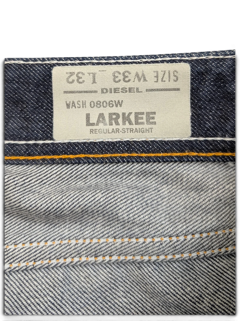 JAKE & IPI Diesel Larkee regular-straight jeans in dark wash denim, size W33 L32.
