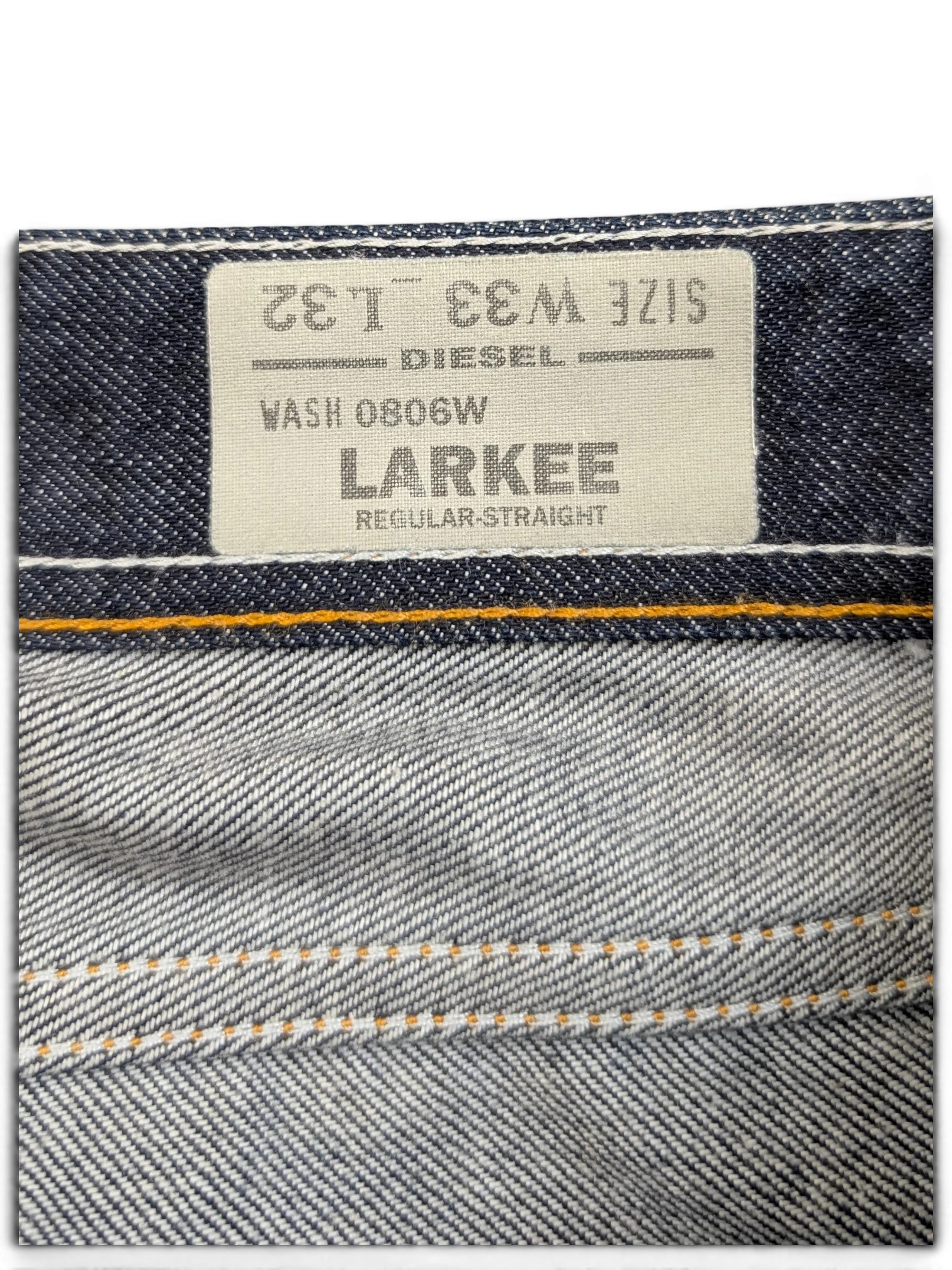 JAKE & IPI Diesel Larkee regular-straight jeans in dark wash denim, size W33 L32.