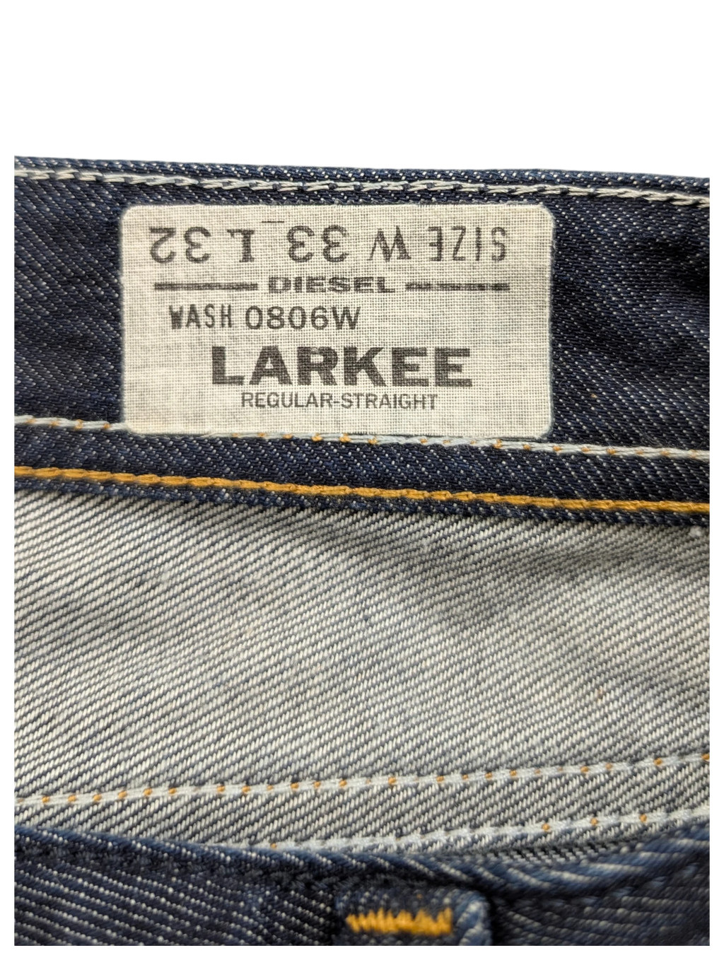 JAKE & IPI Diesel Larkee regular-straight dark wash denim jeans, size W33 L32.