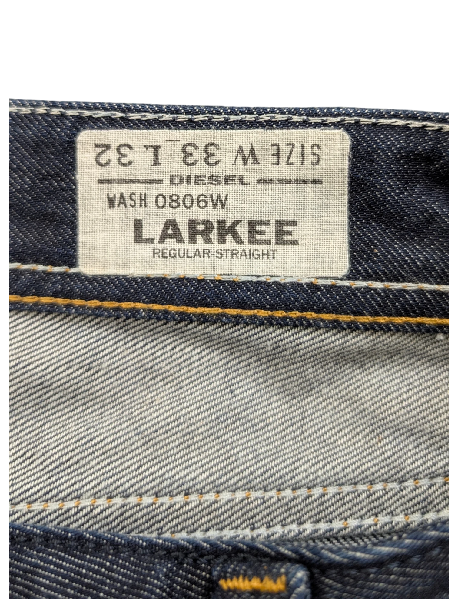 JAKE & IPI Diesel Larkee regular-straight dark wash denim jeans, size W33 L32.