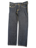 JAKE & IPI Diesel Poiak dark wash denim jeans, size W31 L34, with yellow stitching and classic five-pocket styling.