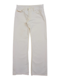 JAKE & IPI Diesel Rabox W34 L32 off-white denim jeans with yellow stitching and a small red logo tag.